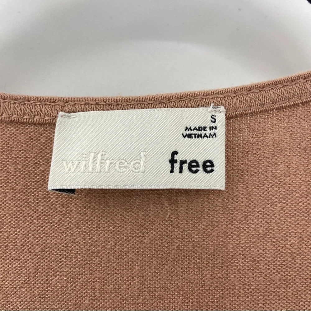 Aritzia Wilfred Free Neutral Tan Scoop Neck Lightweight Sweater Dress Size Small - Picture 6 of 8